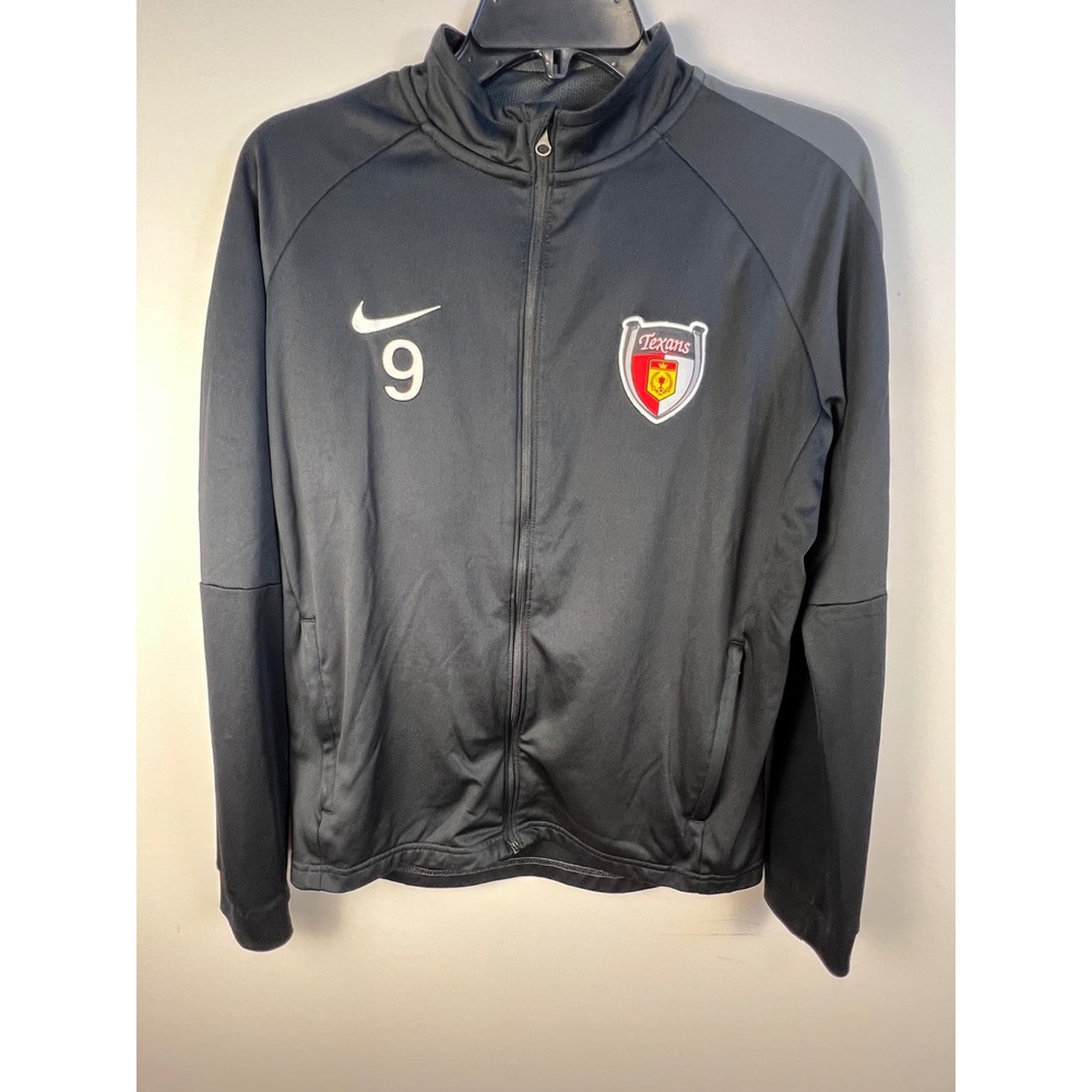 Nike Houston Texans Soccer Track Jacket Black White # 9 Full Zip Men's Sz XL